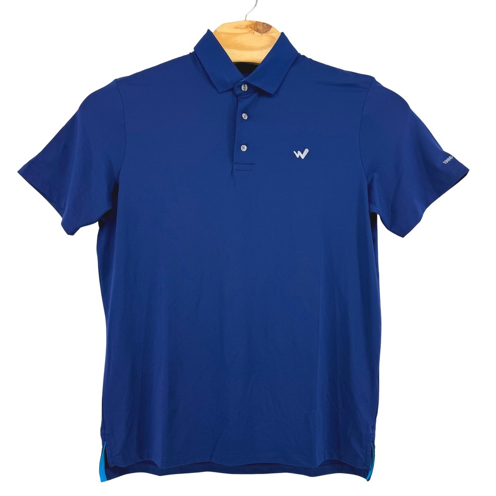 NWT Greyson Katonah Polo Mens Medium Indigo Blue Golf Shirt Short‎ Sleeve